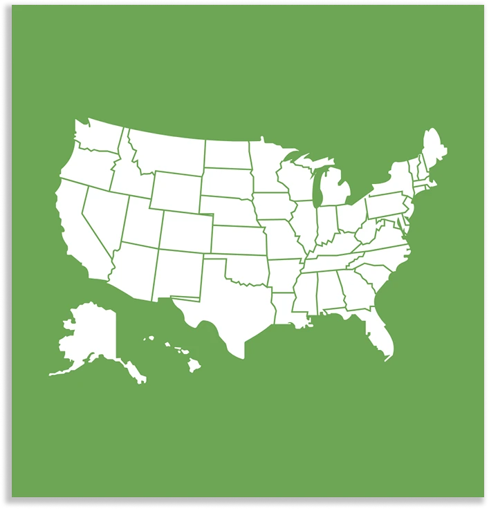 Outline map of the United States